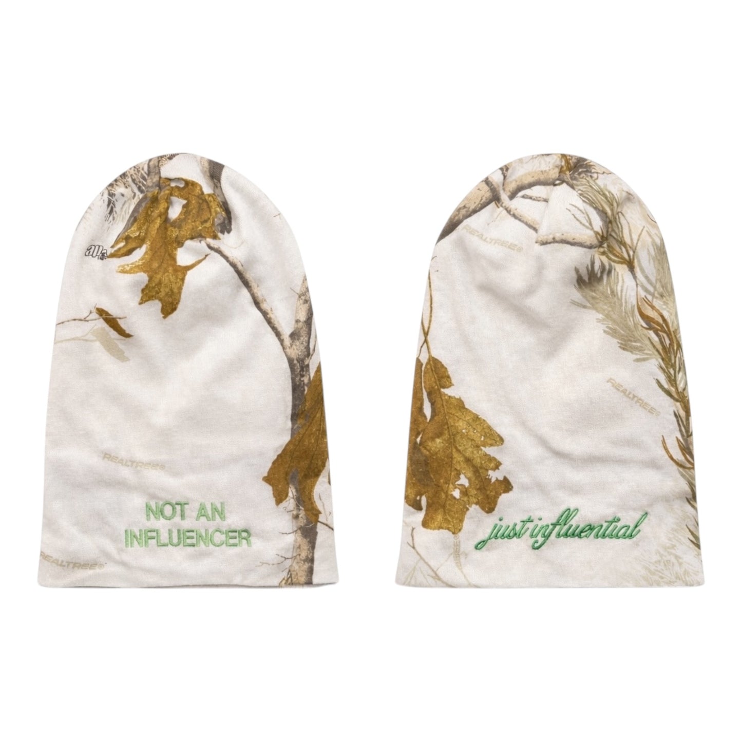 White Realtree Camo Slouch Beanie