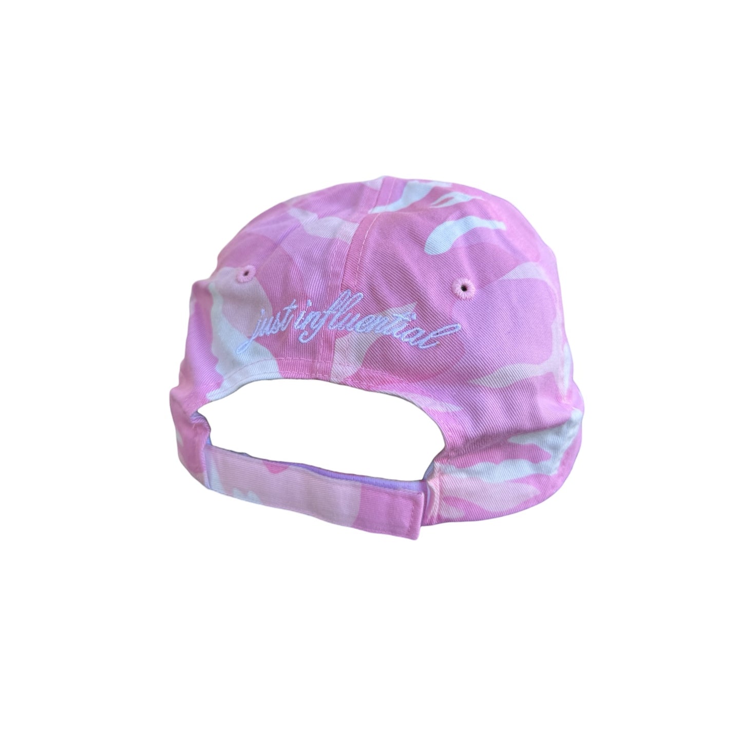 Not An Influencer Distressed Dad Hat - Pink Camo