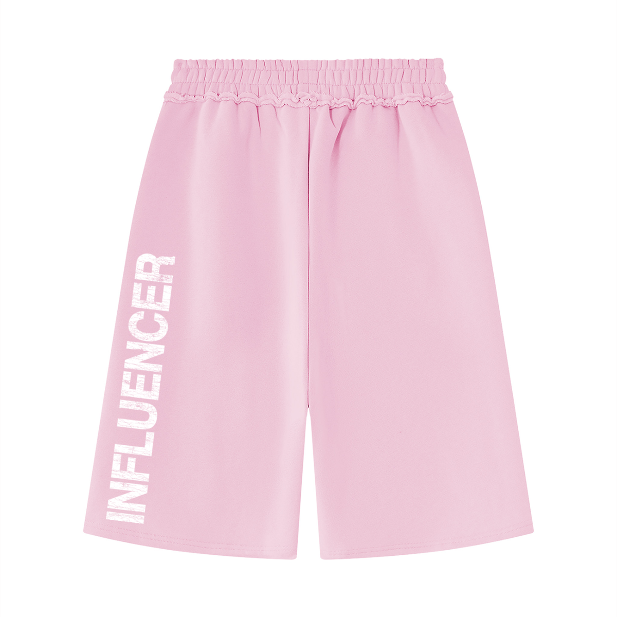 Raw Edge Pink Sweat Shorts