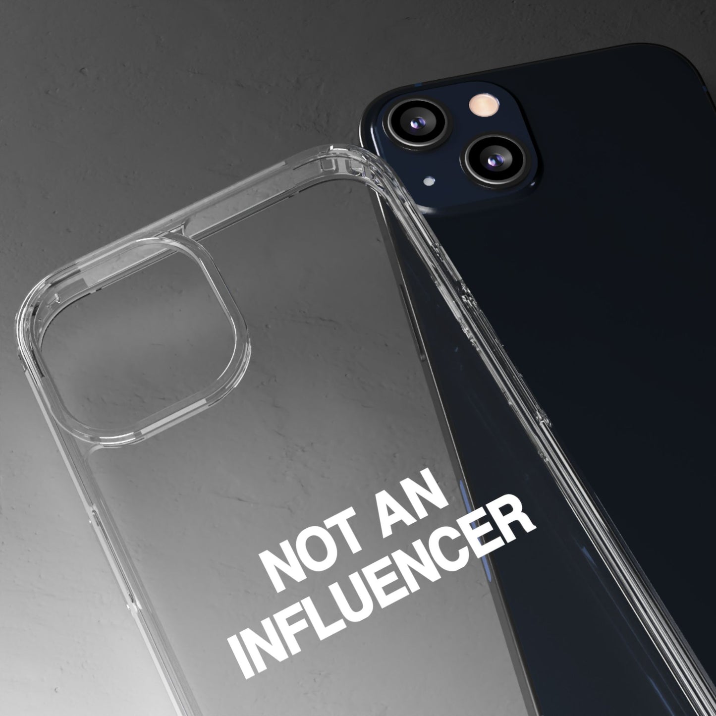 Not An Influencer Clear Phone Case