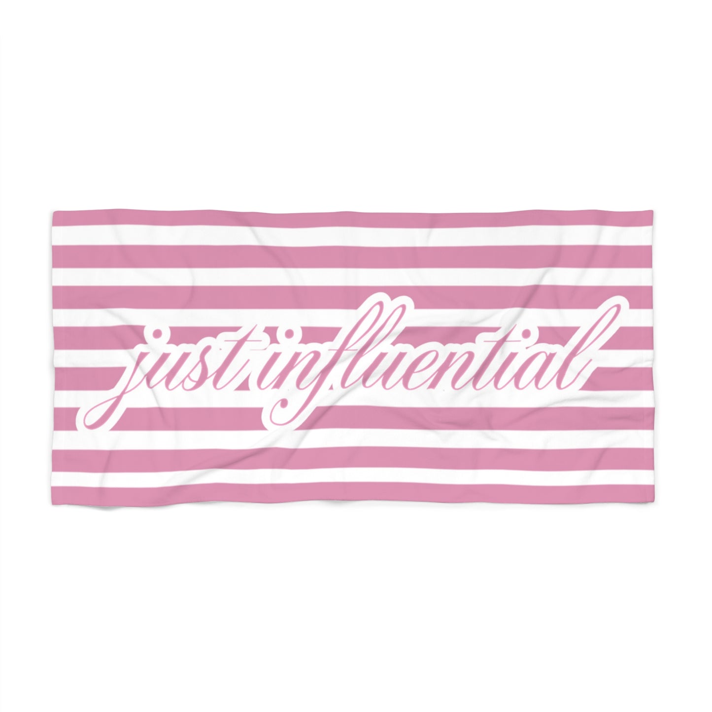 "just influential" Script Logo Beach Towel