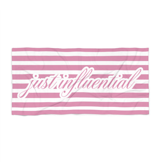 "just influential" Script Logo Beach Towel