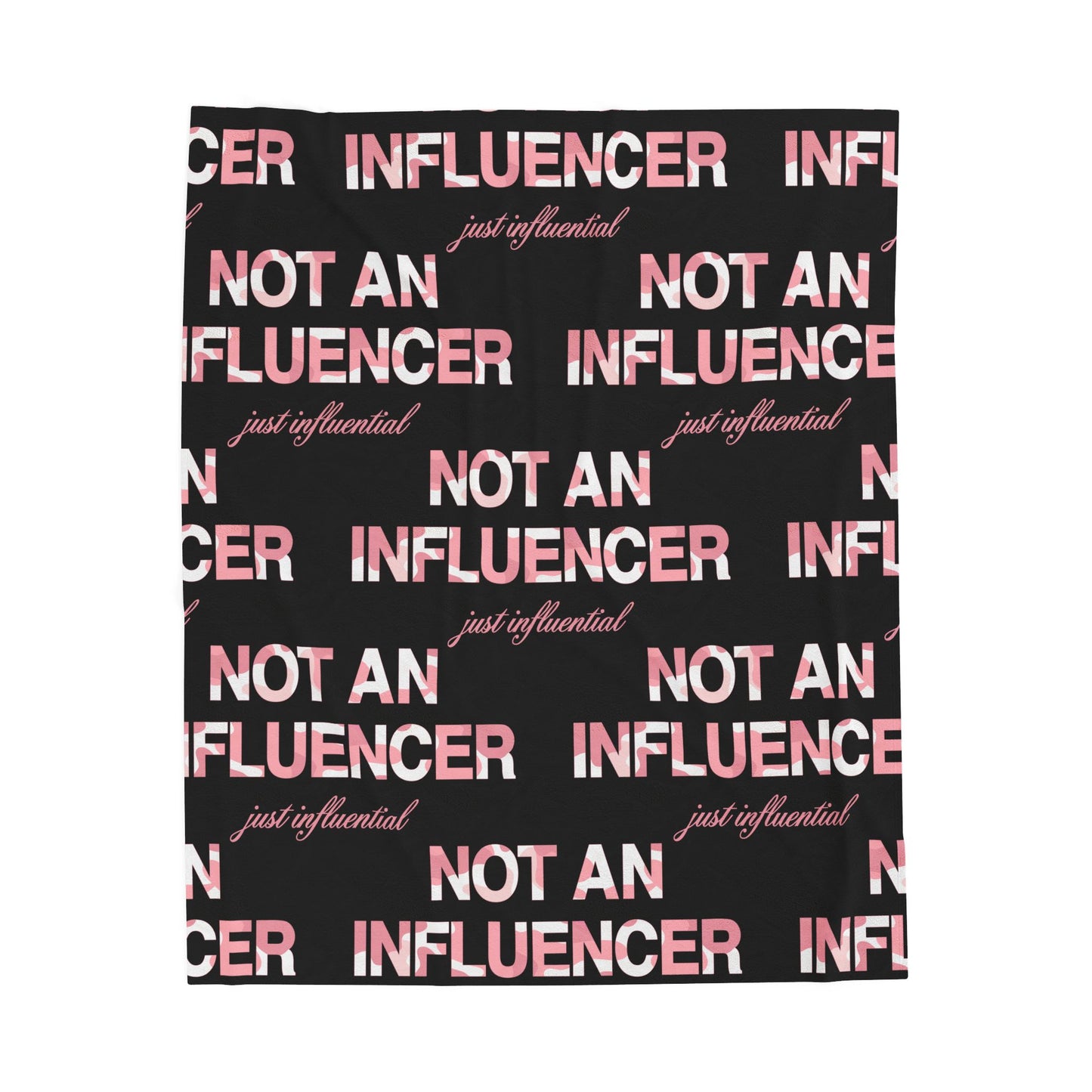 Pink Camo Logo Plush Blanket