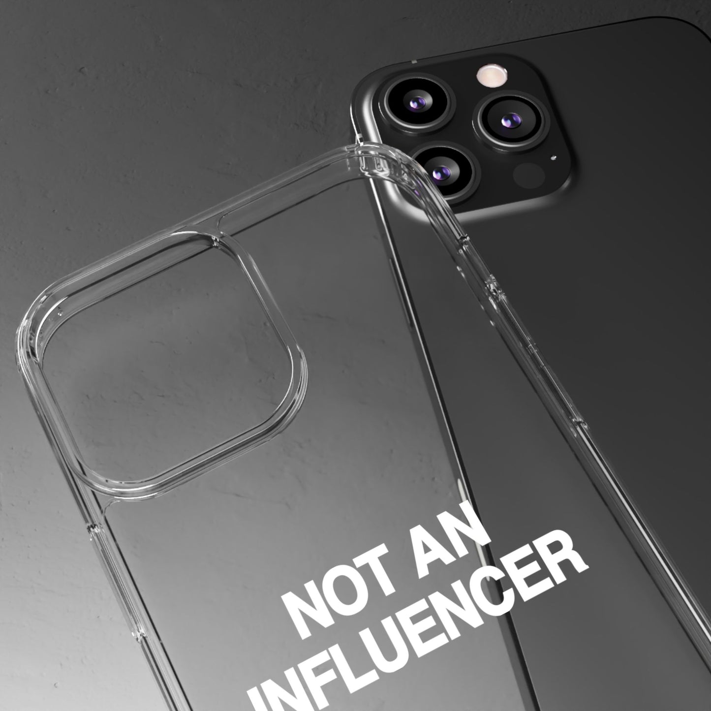 Not An Influencer Clear Phone Case