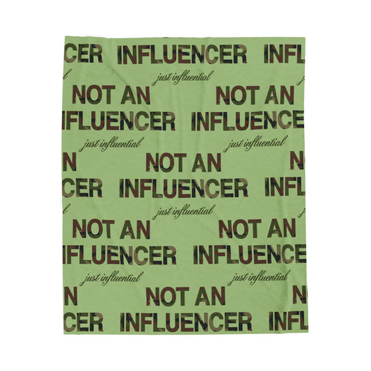 Green Camo Logo Plush Blanket