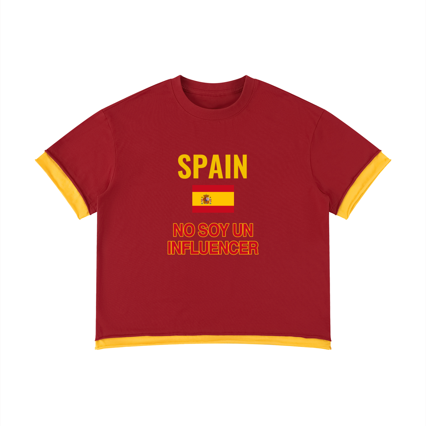 Spain Boxy Color Block T-Shirt