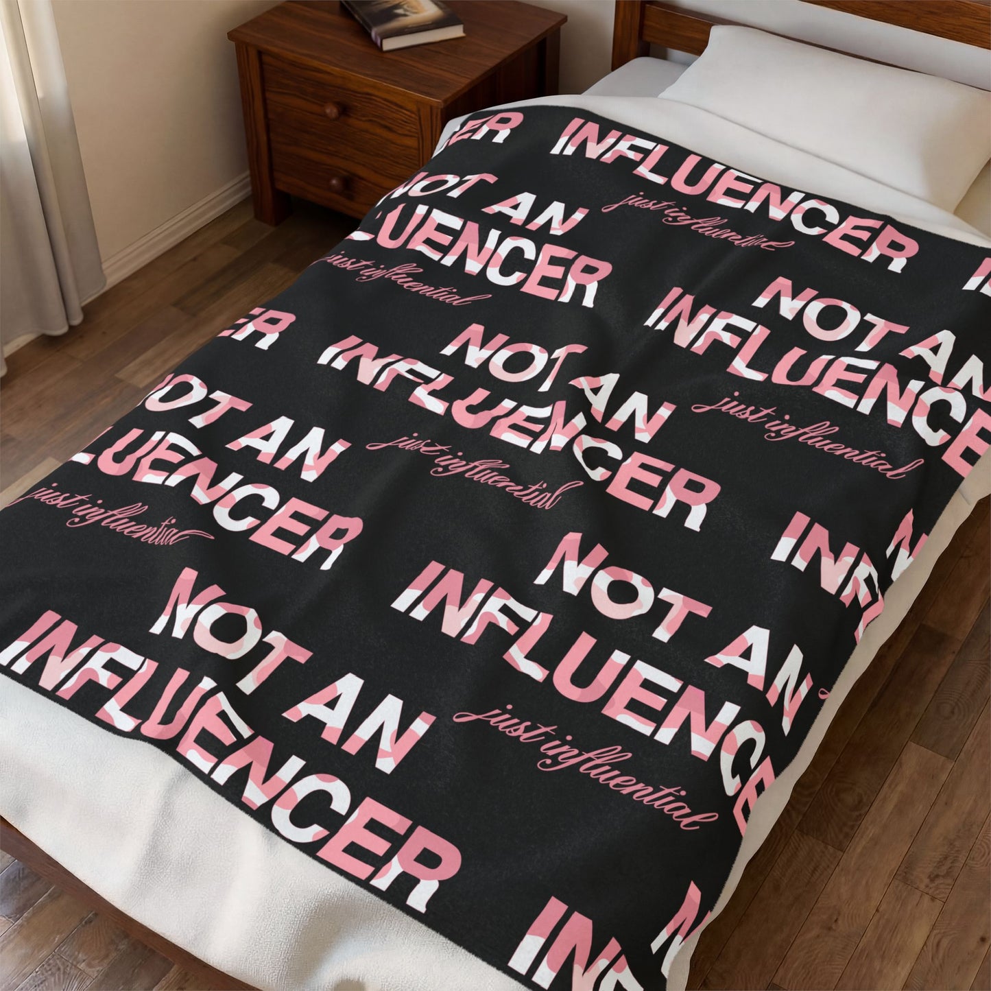 Pink Camo Logo Plush Blanket