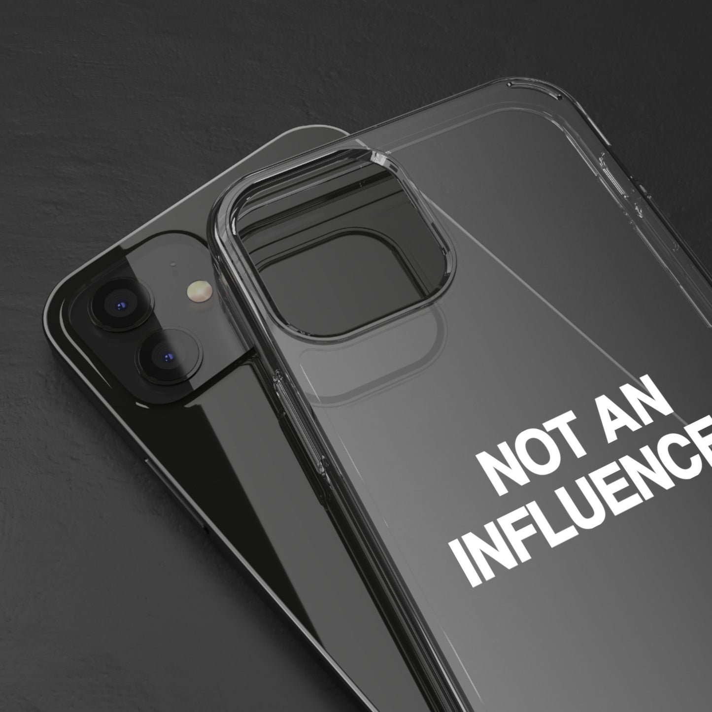 Not An Influencer Clear Phone Case