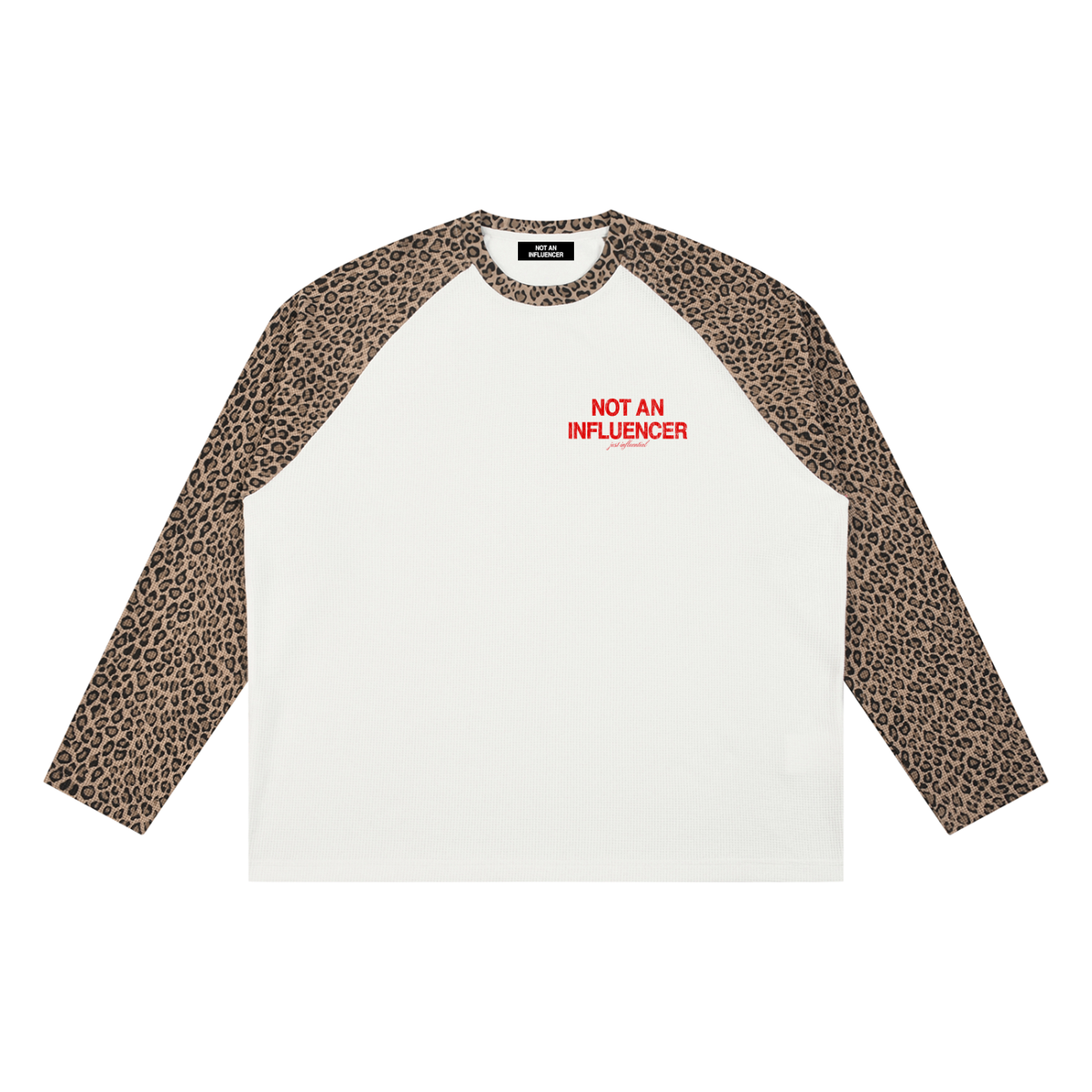 Leopard and Red Raglan Long Sleeve Thermal