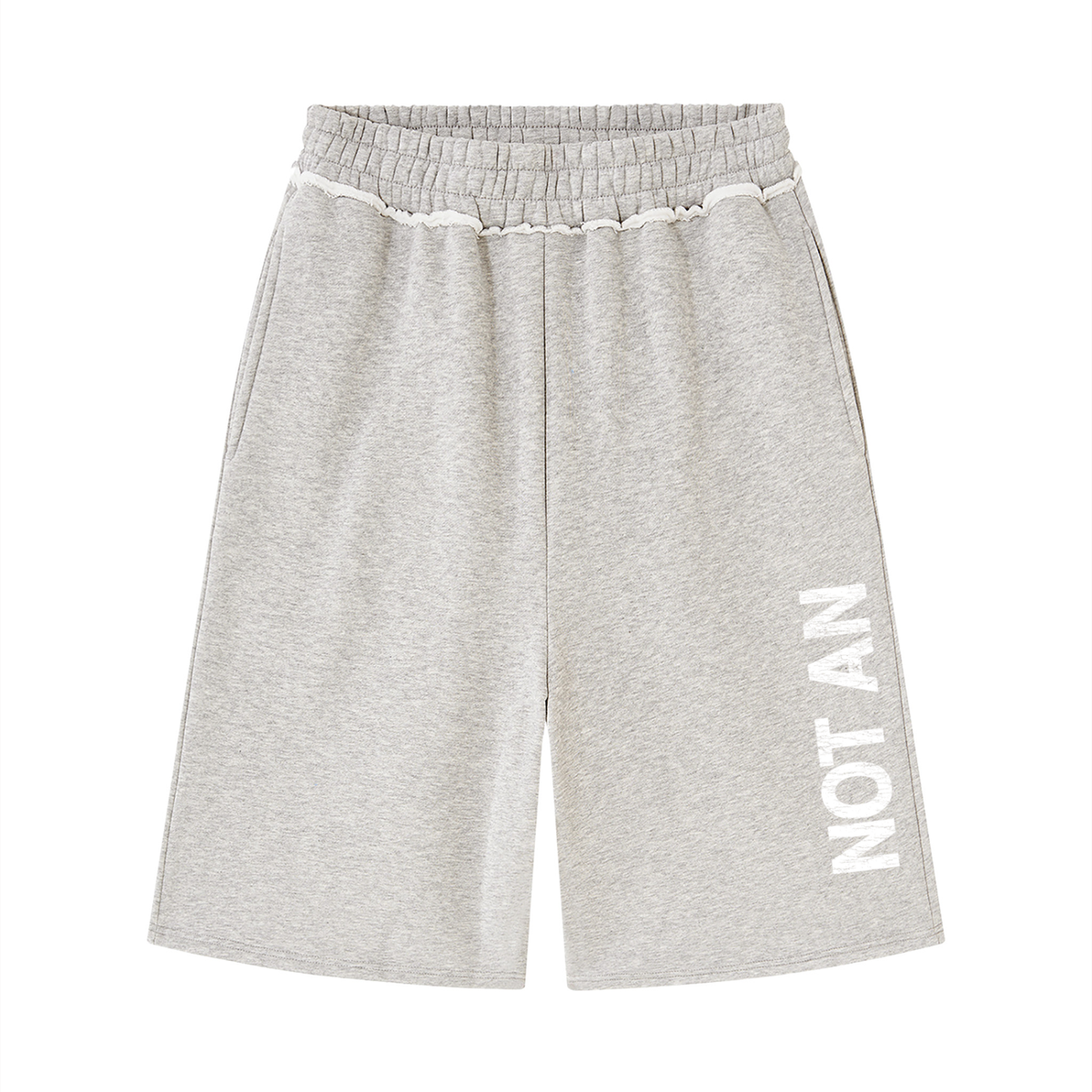 Raw Edge Heather Grey Sweat Shorts