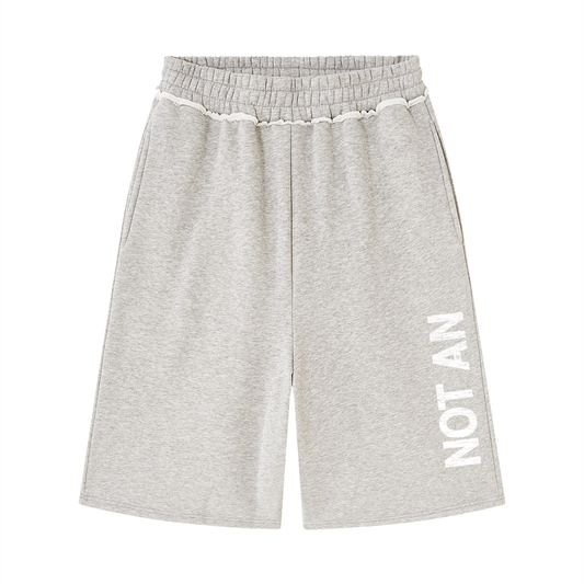 Raw Edge Heather Grey Sweat Shorts
