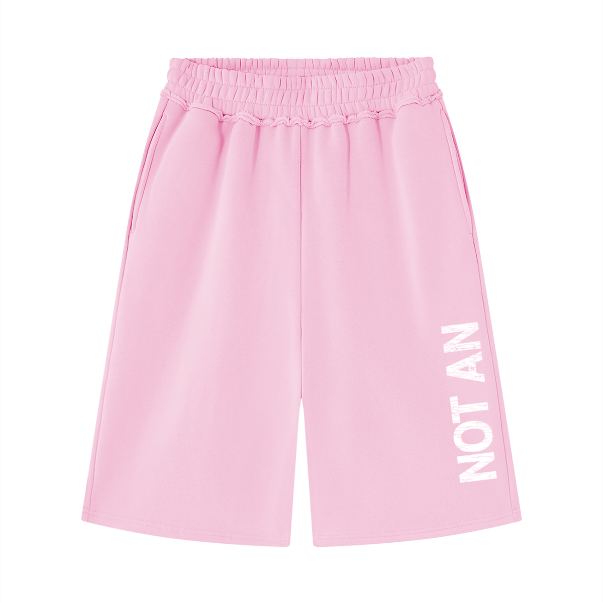 Raw Edge Pink Sweat Shorts