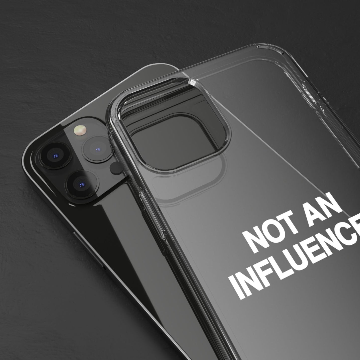 Not An Influencer Clear Phone Case