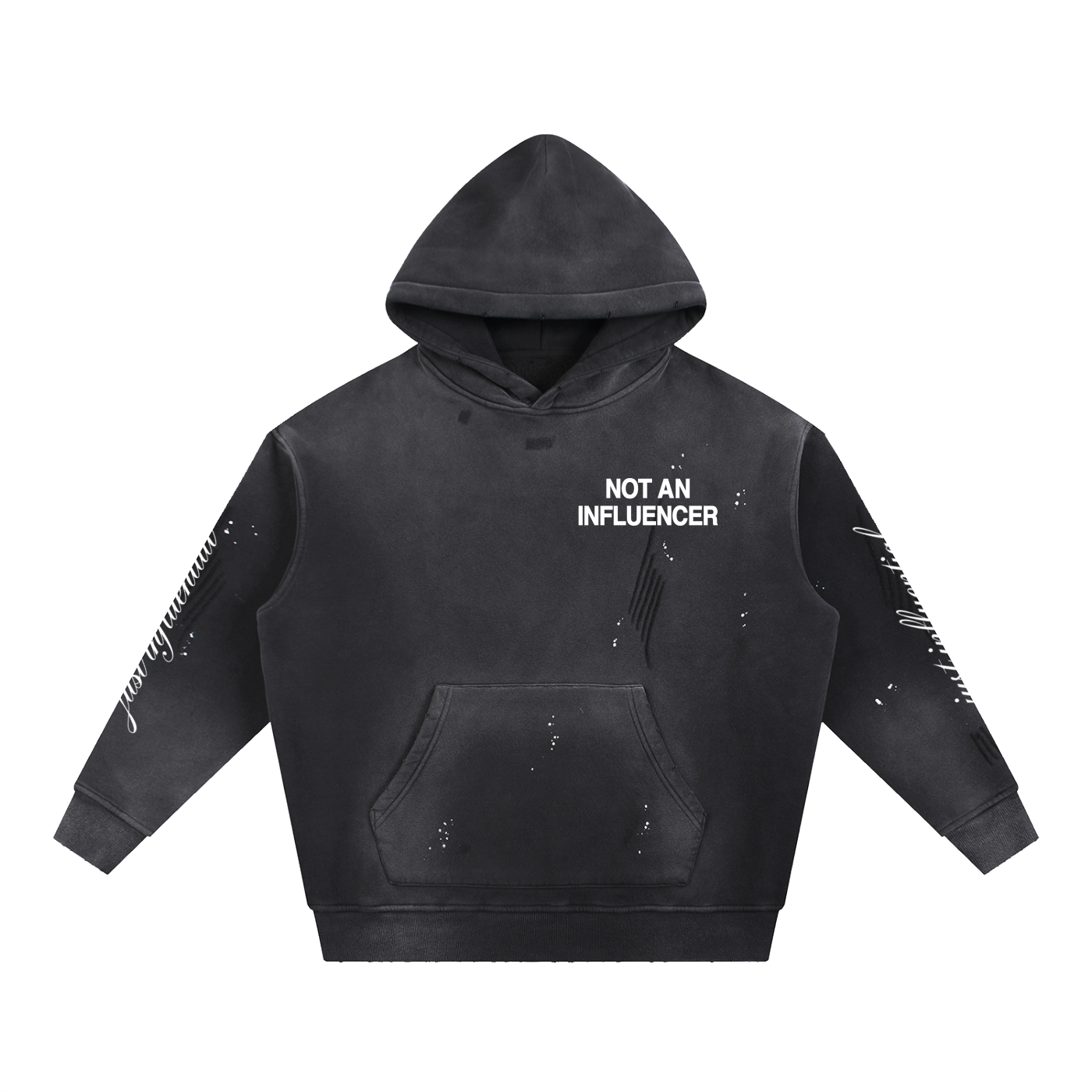 Vintage Washed Paint Splatter Hoodie