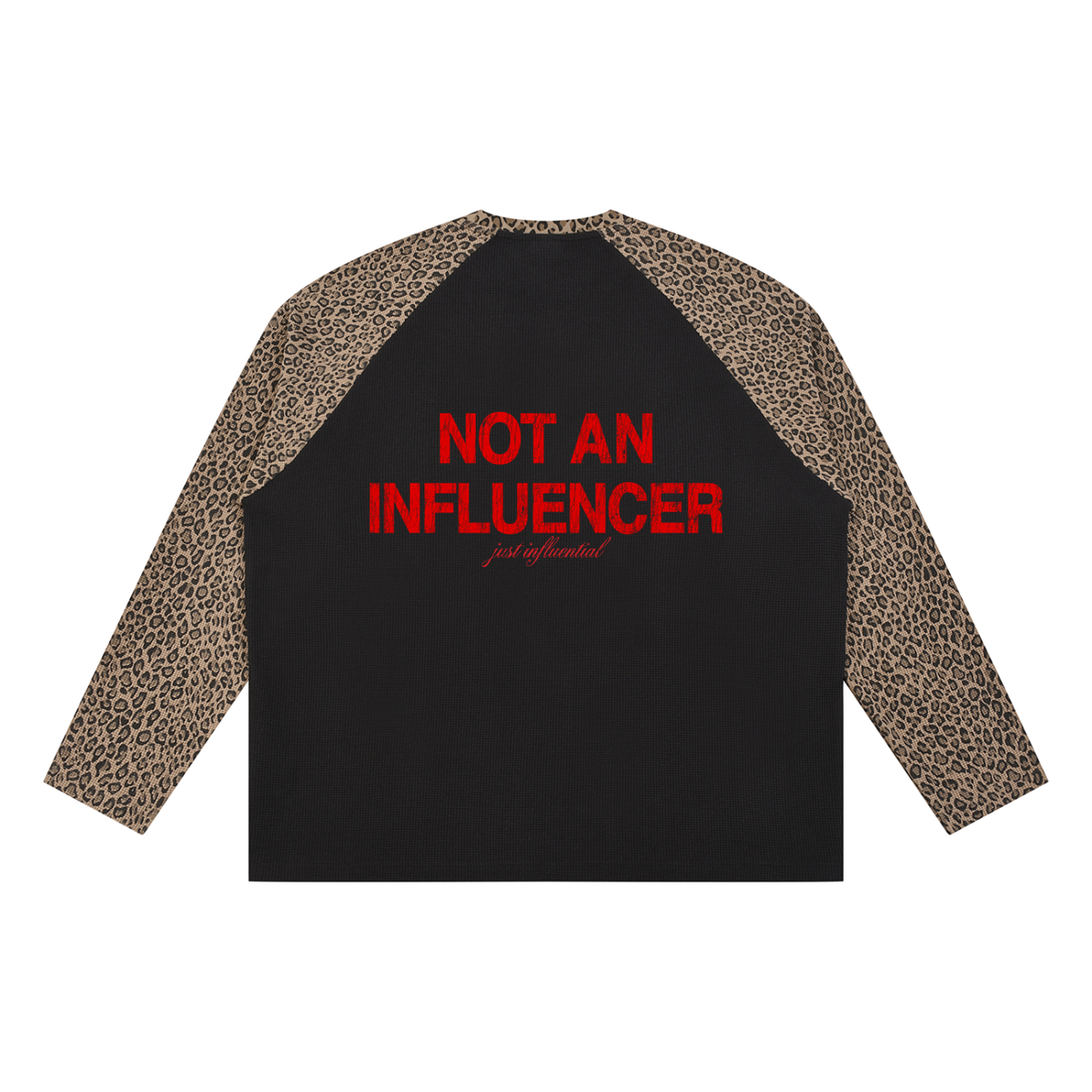 Leopard and Red Raglan Long Sleeve Thermal