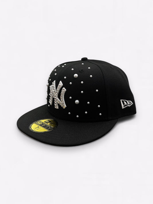 Black NY Fitted Hat