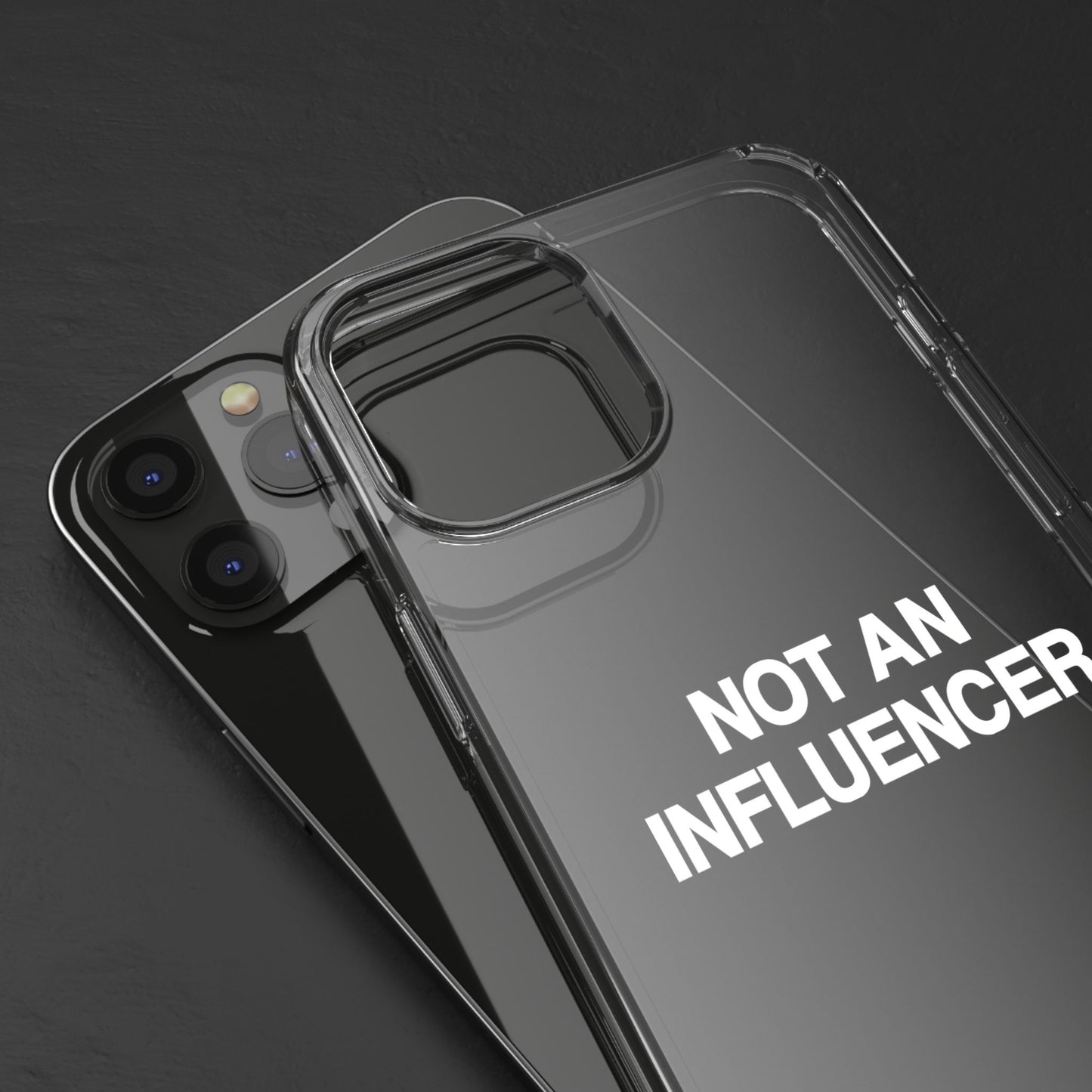 Not An Influencer Clear Phone Case