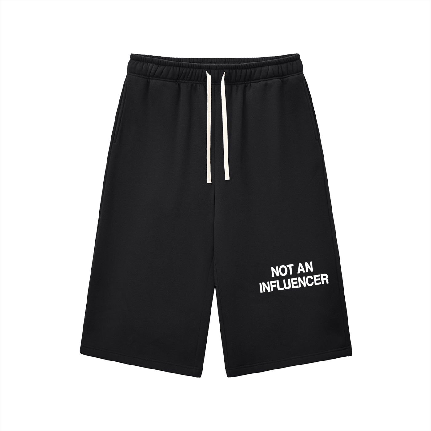 Relaxed Drawstring Three-quarter Sweatpants