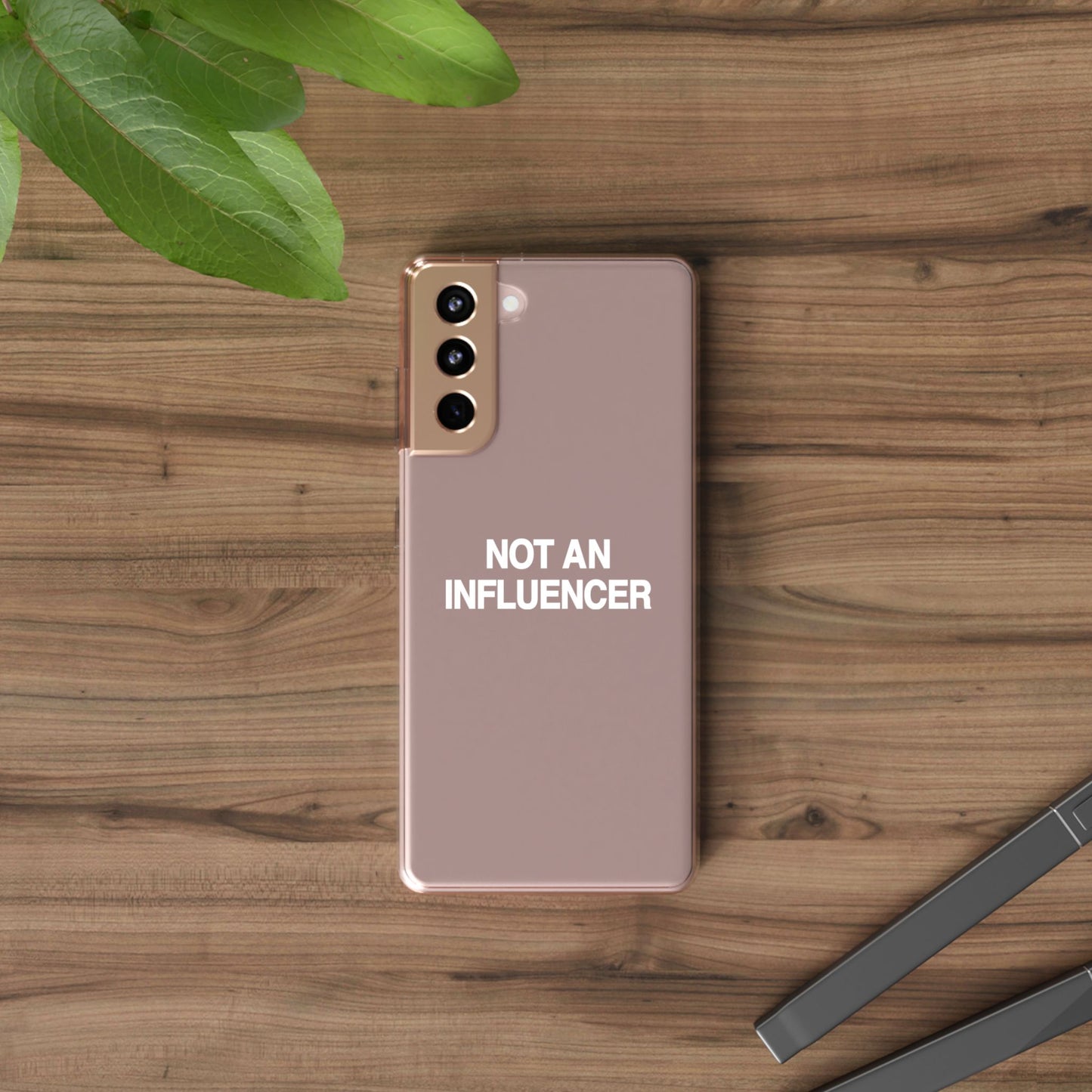 Not An Influencer Clear Phone Case