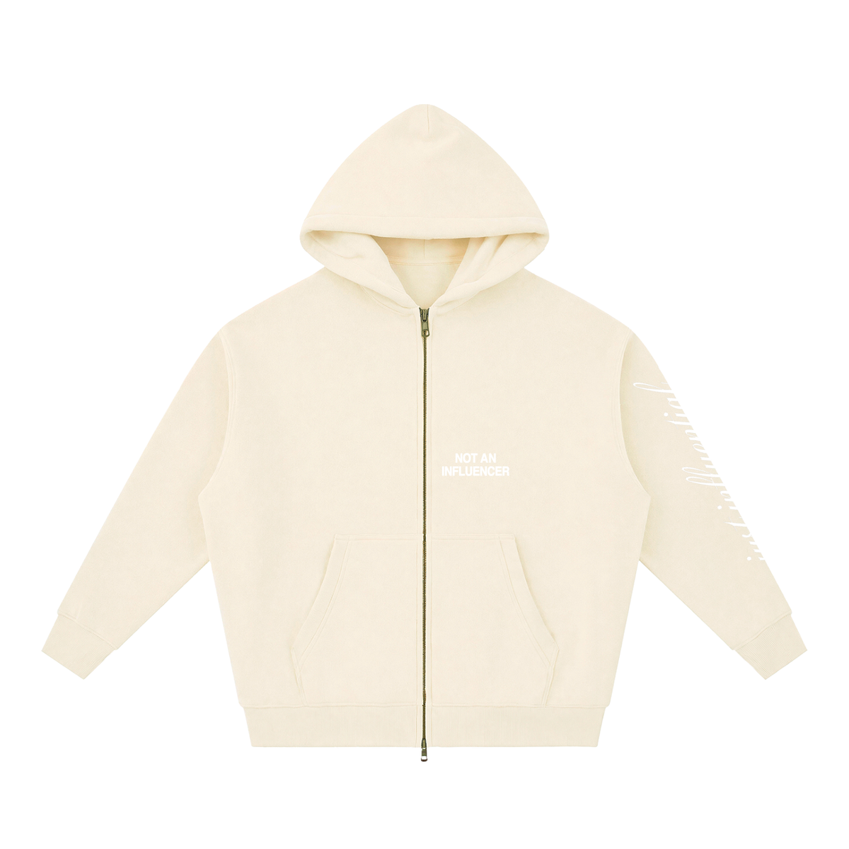 Trademark Cream Zip Up Hoodie
