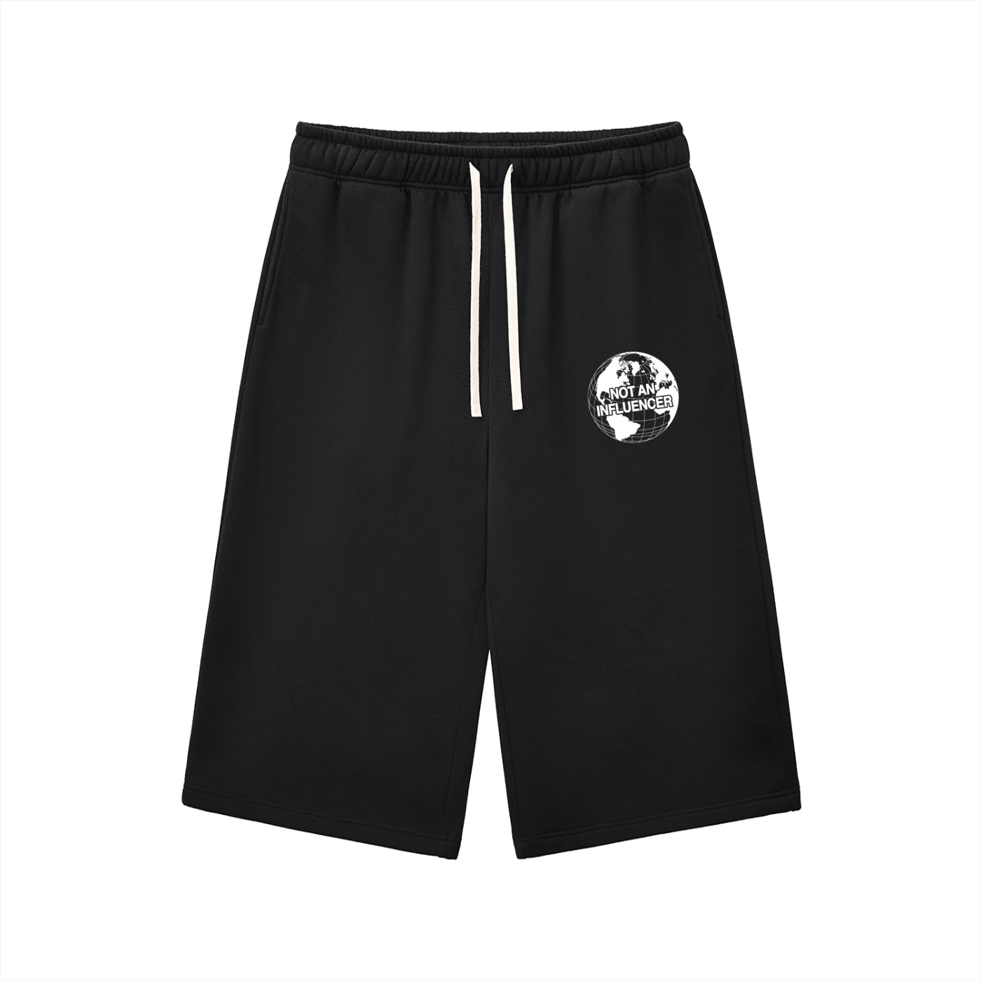 Black Worldwide Three-Quarter Sweats