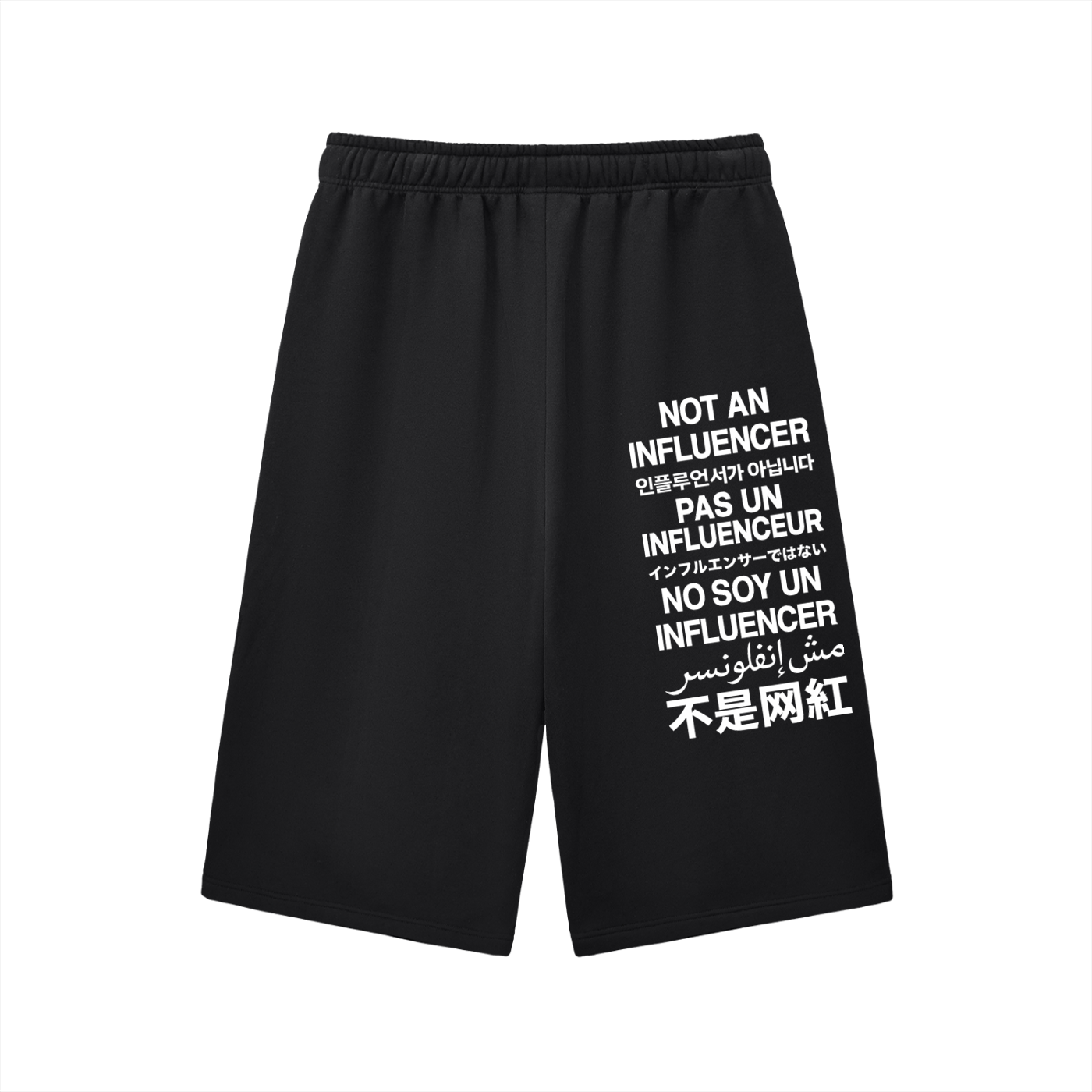 Black Worldwide Three-Quarter Sweats