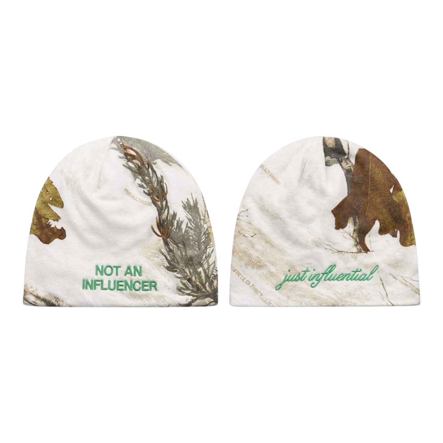 White Realtree Camo Skully Beanie