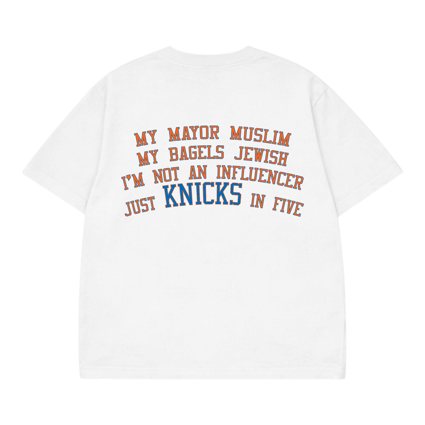 Knicks in Five White Tee