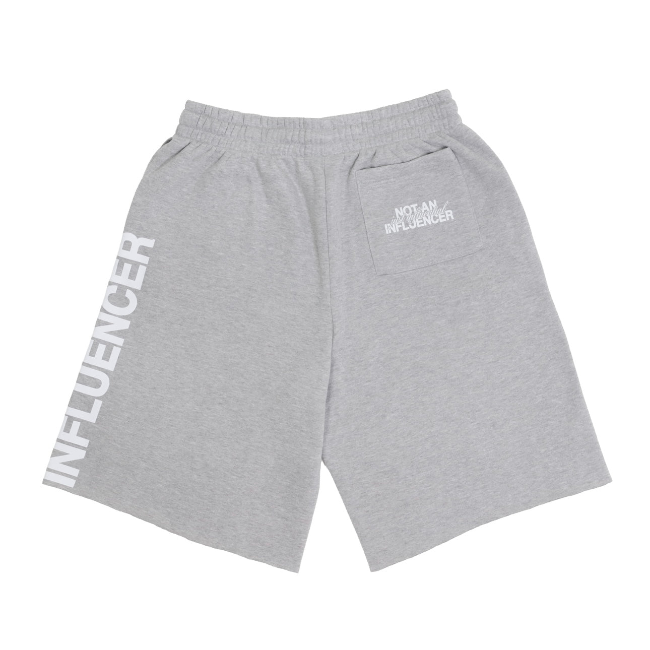 Not An Influencer Baggy Sweat Shorts - Heather Grey