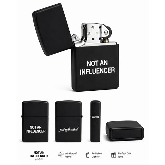 Black Refillable Metal Lighter