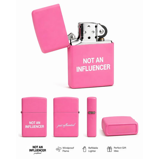 Pink Refillable Metal Lighter