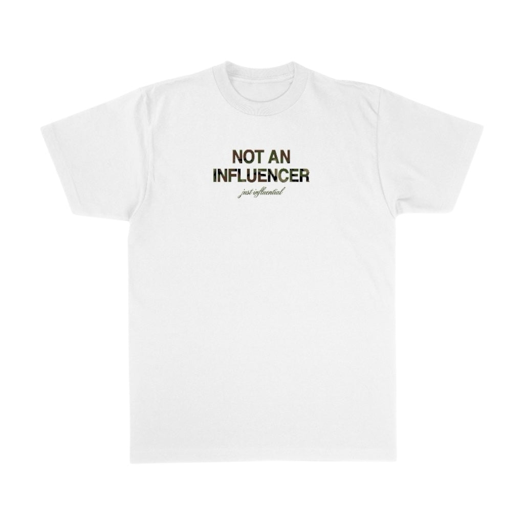 Green Camo Logo - White Tee