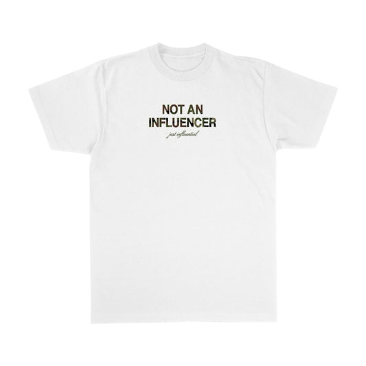 Green Camo Logo - White Tee