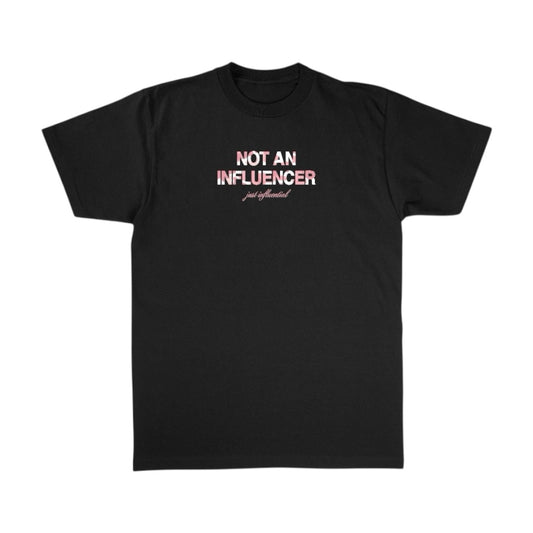 Pink Camo Logo - Black Tee