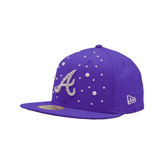 Purple Atlanta Braves Fitted Hat