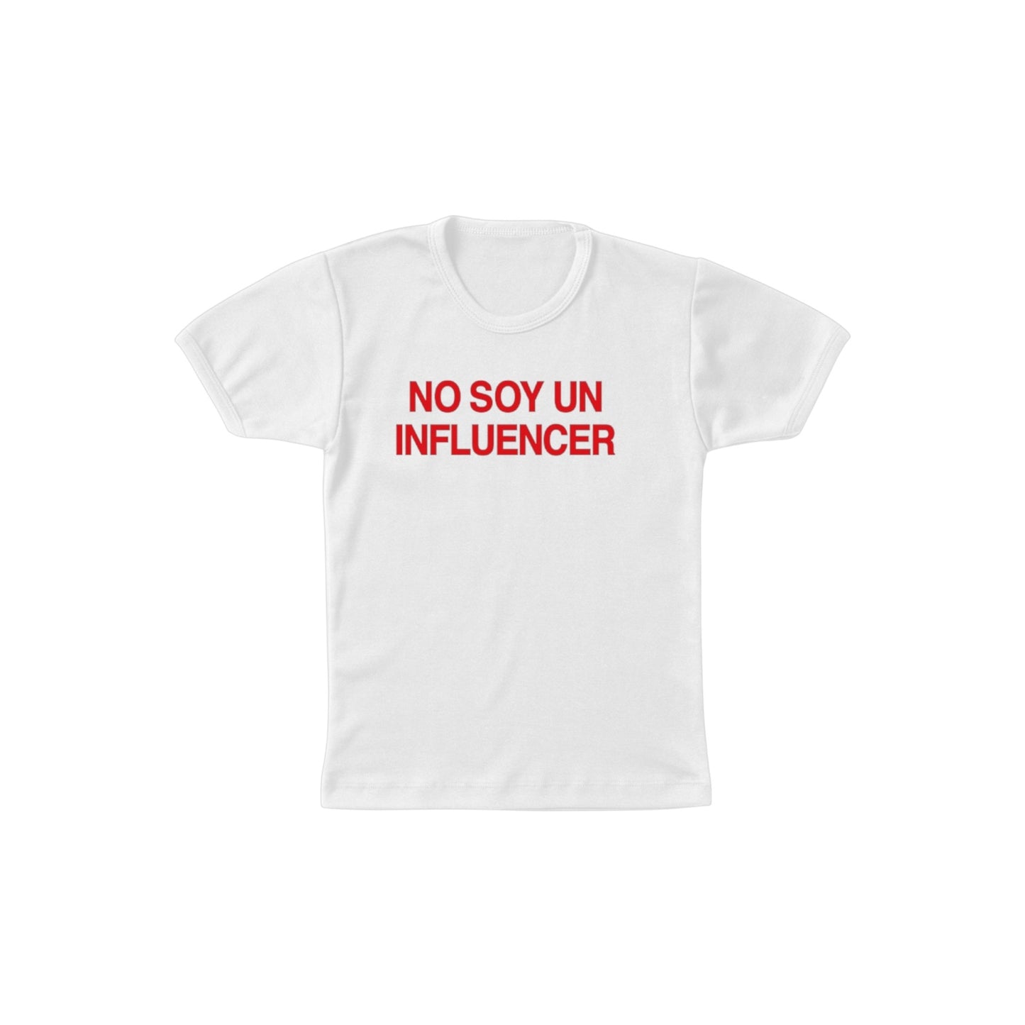 No Soy Un Influencer White Baby Tee