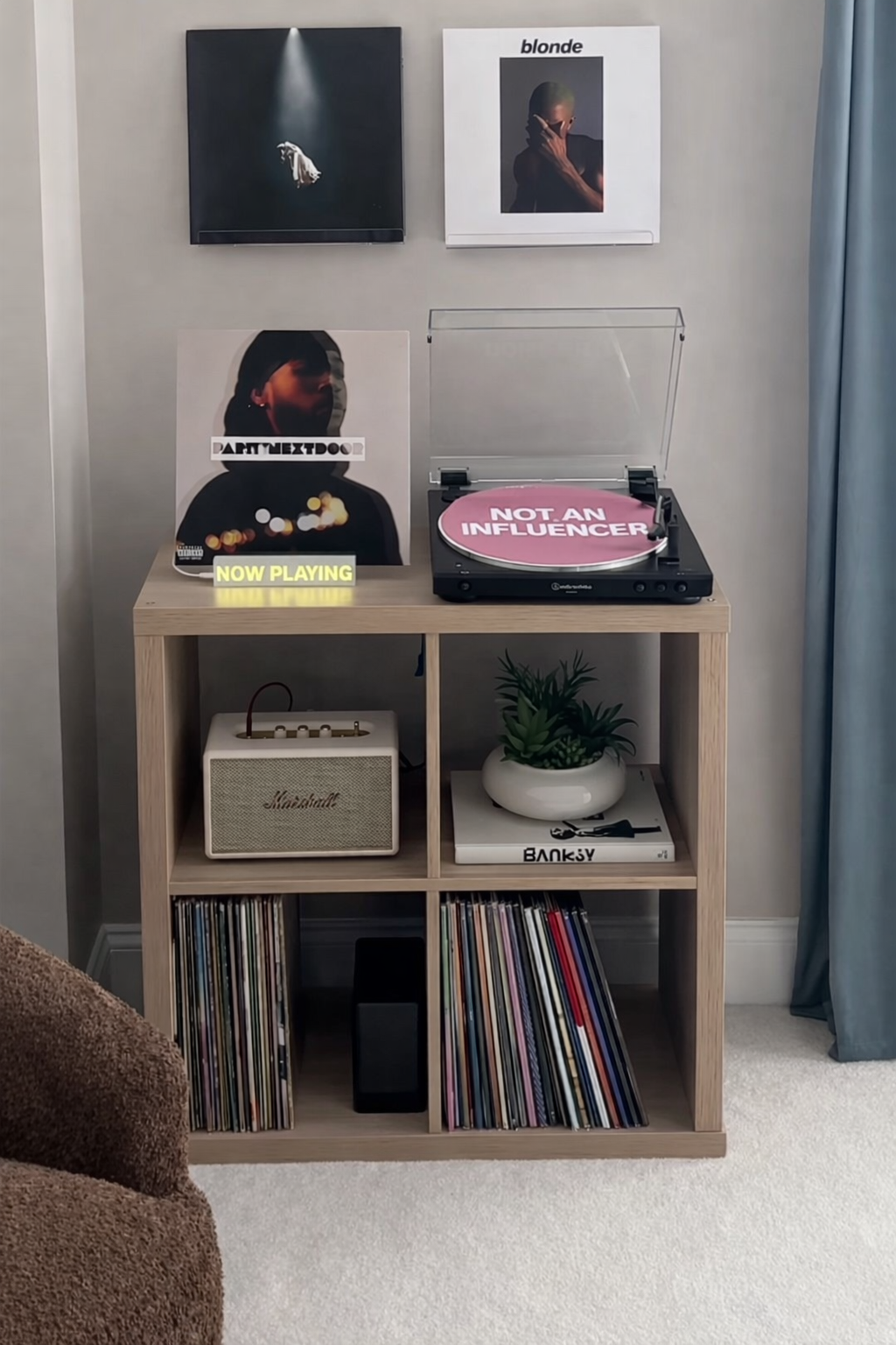 Double-Sided (Black and Pink) Turntable Slipmat