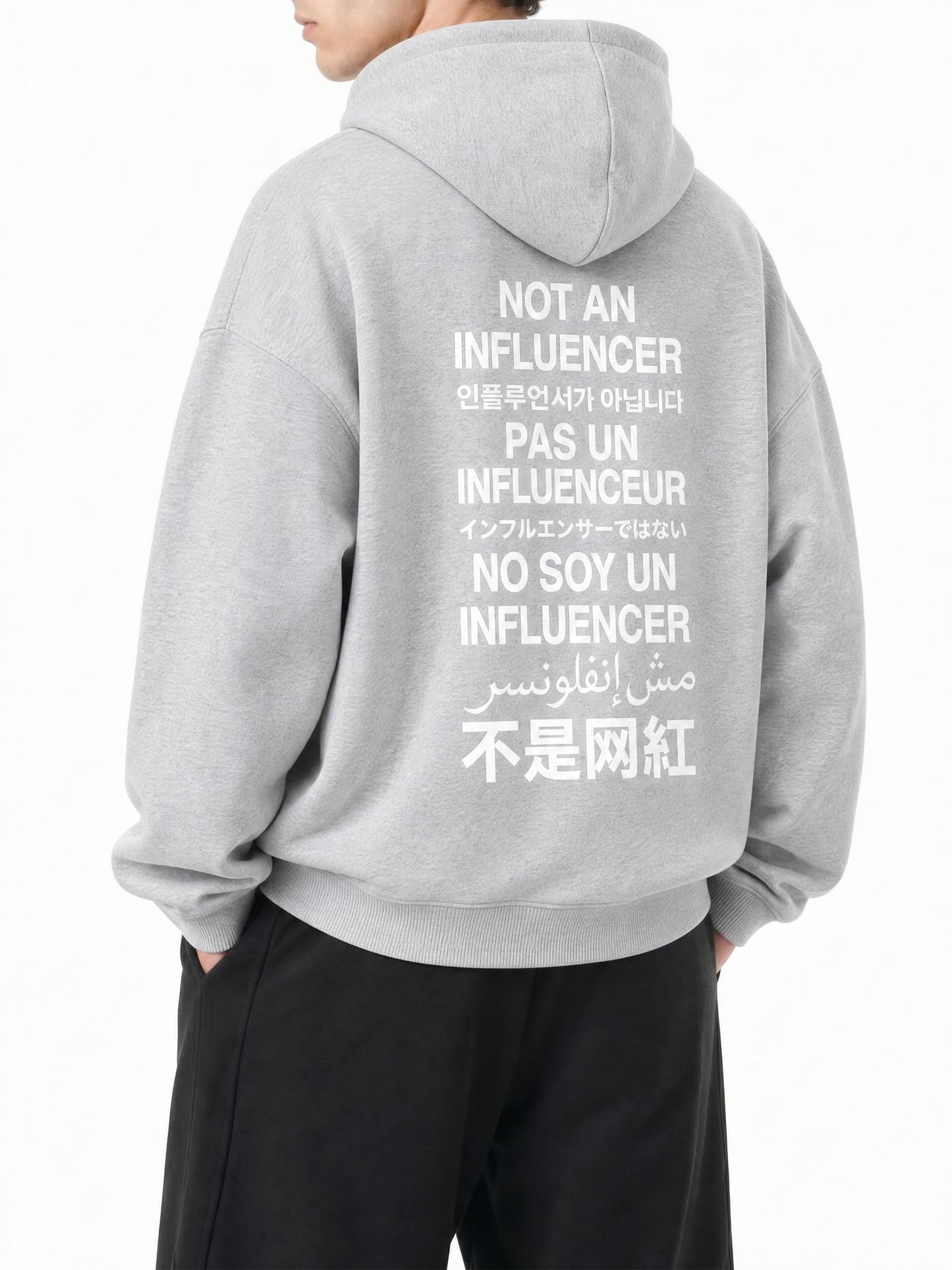 Heather Grey Worldwide Zip Up Hoodie