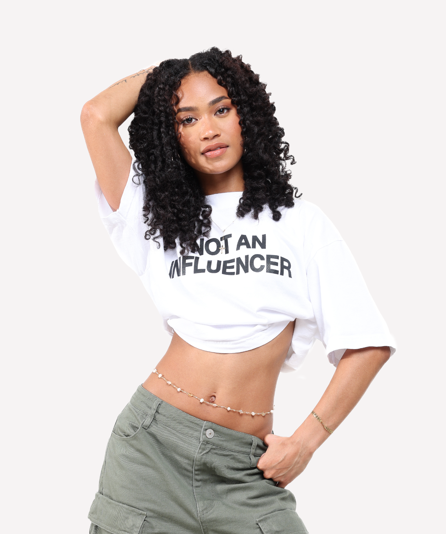 Not An Influencer White Tee