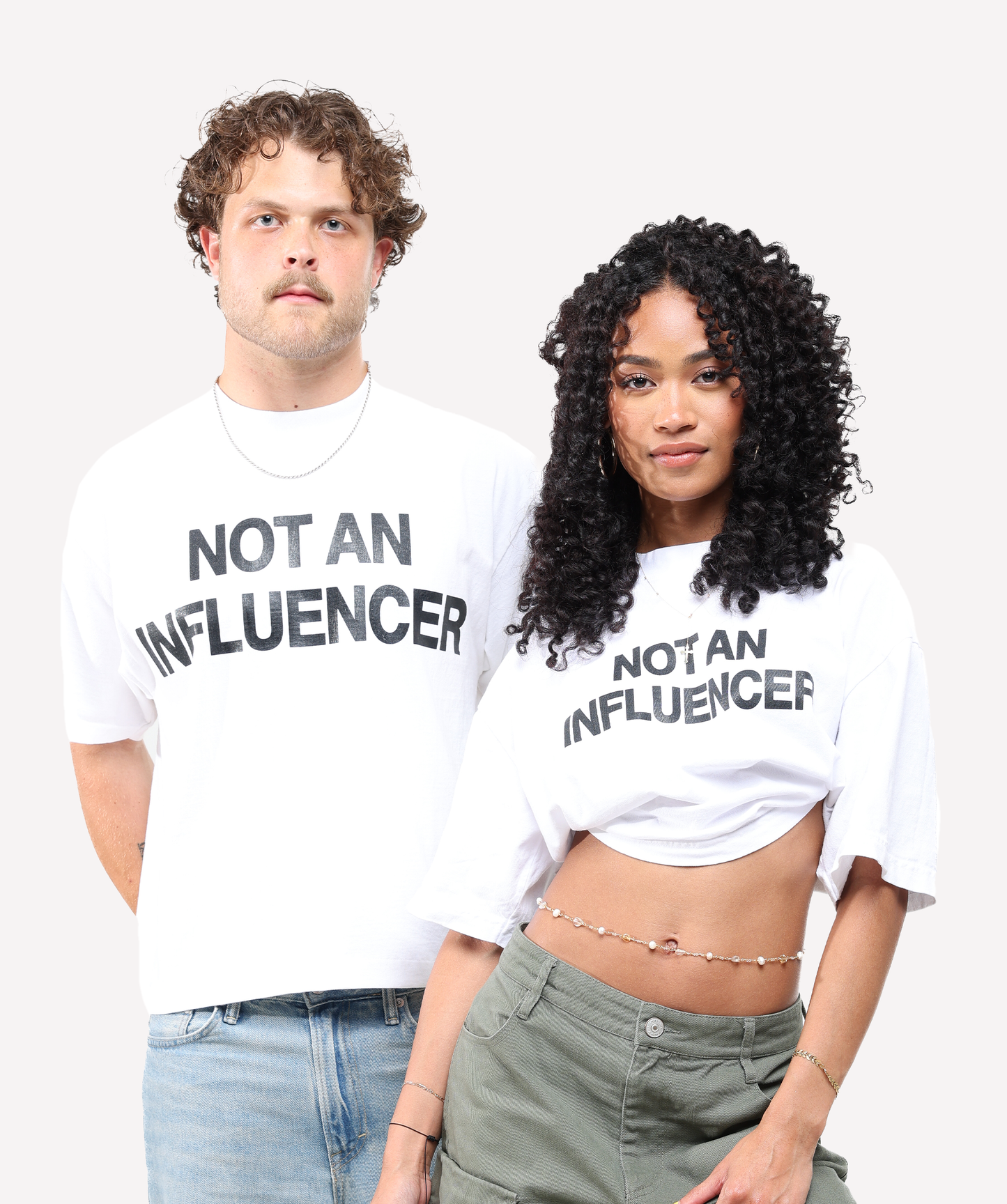 Not An Influencer White Tee