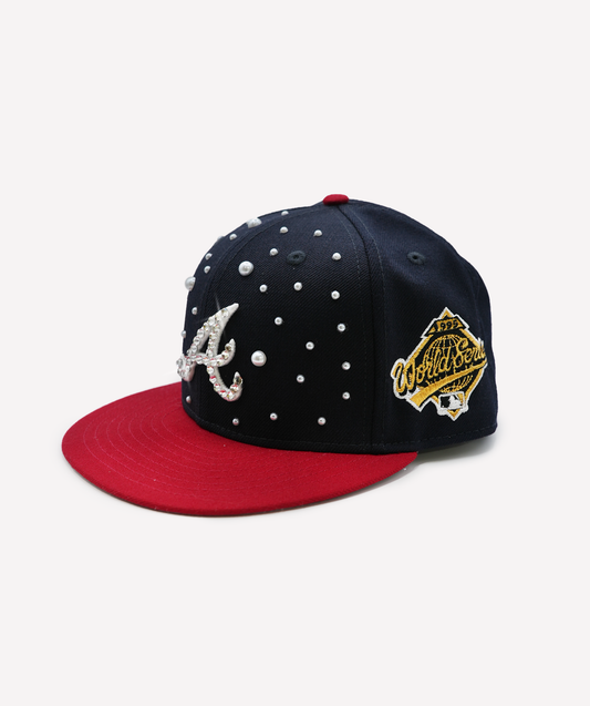 Navy and Red 1995 World Series ATL Fitted Hat