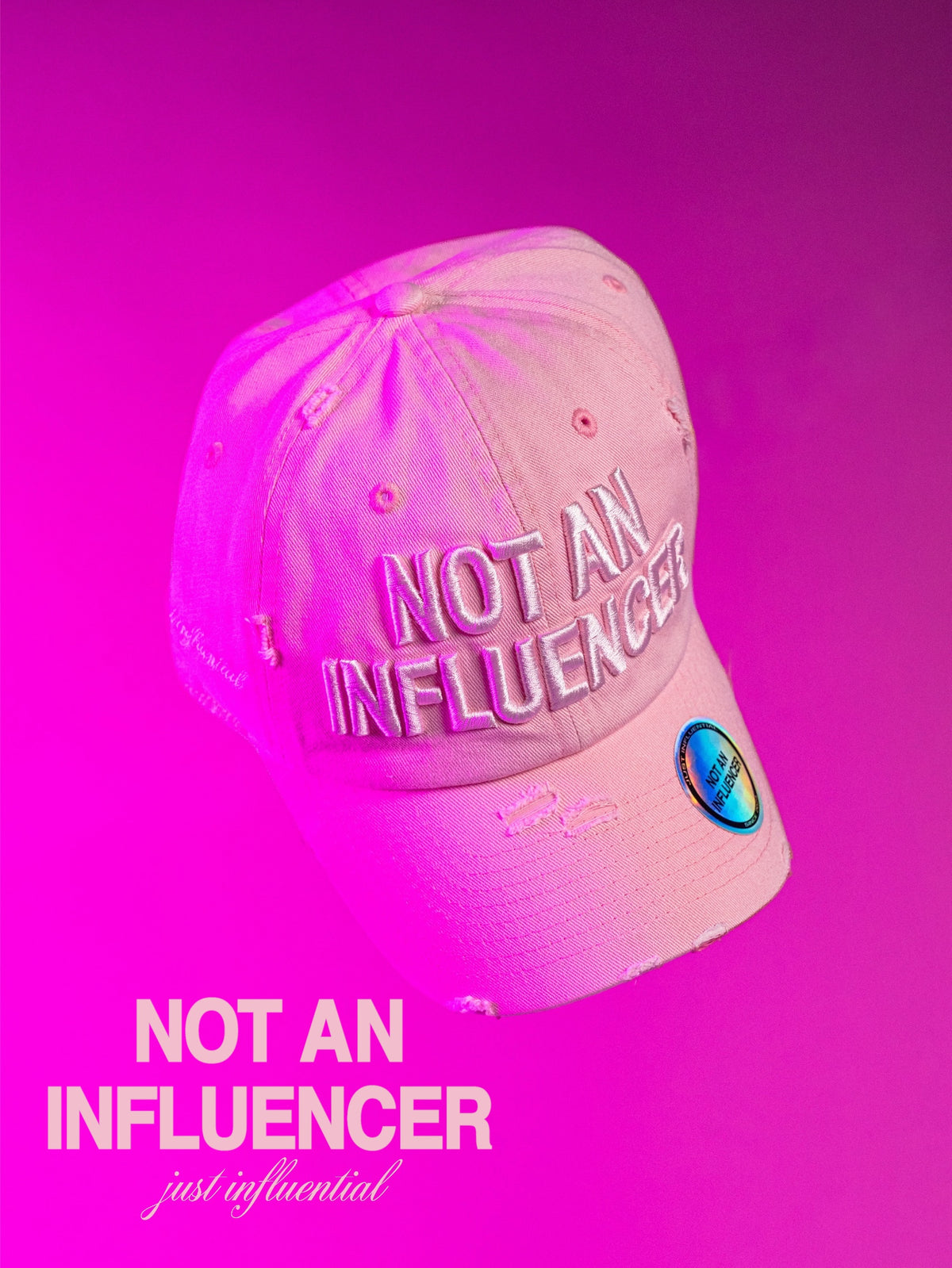 Statement Dad Hat - Pink on Pink