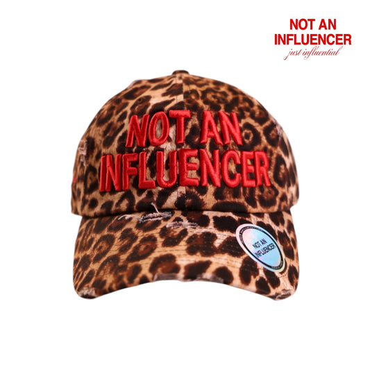 Statement Dad Hat - Cheetah/Leopard and Red