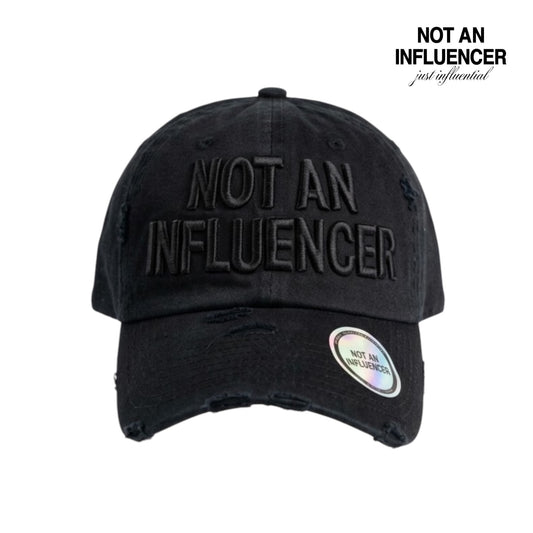 Statement Dad Hat - Black on Black
