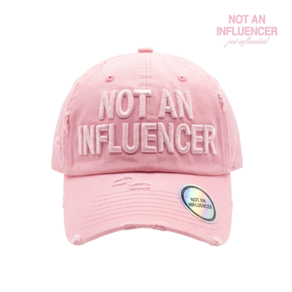 Statement Dad Hat - Pink on Pink