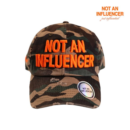 Statement Dad Hat - Army Camo and Orange