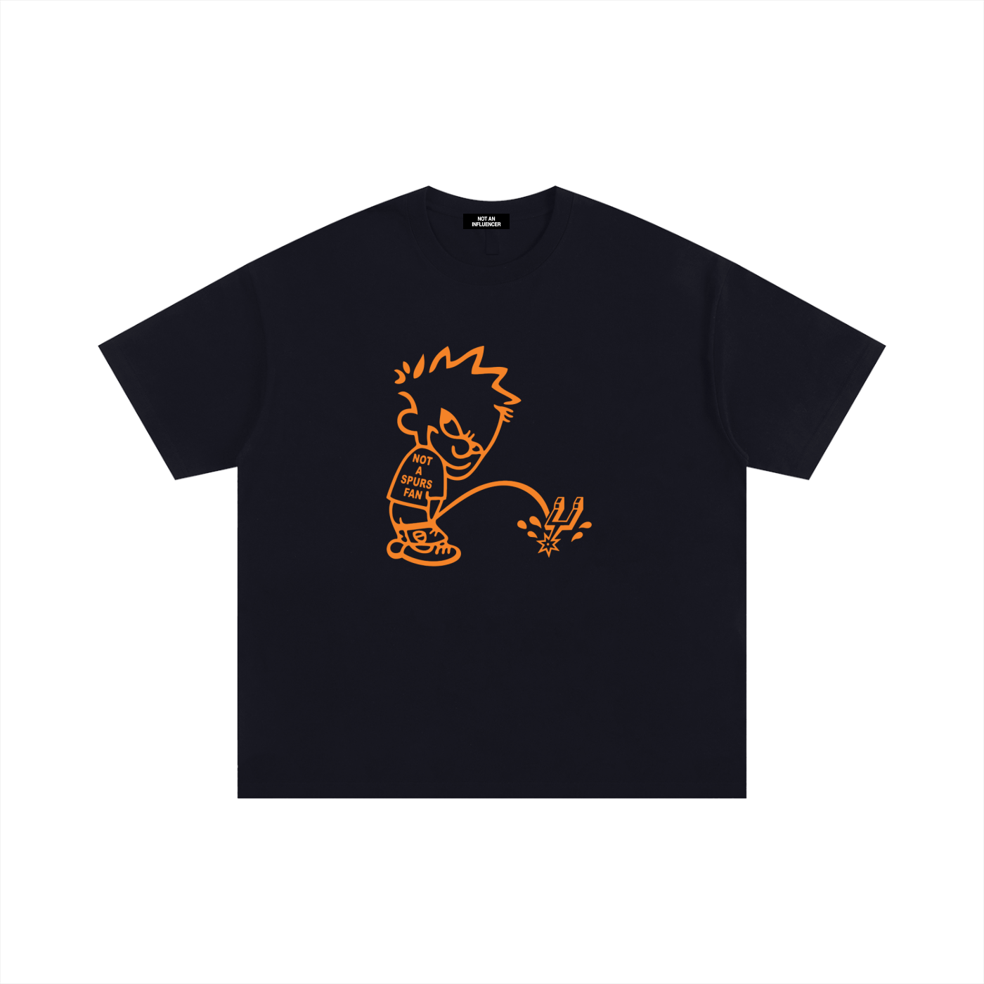Not A Spurs Fan Black Tee