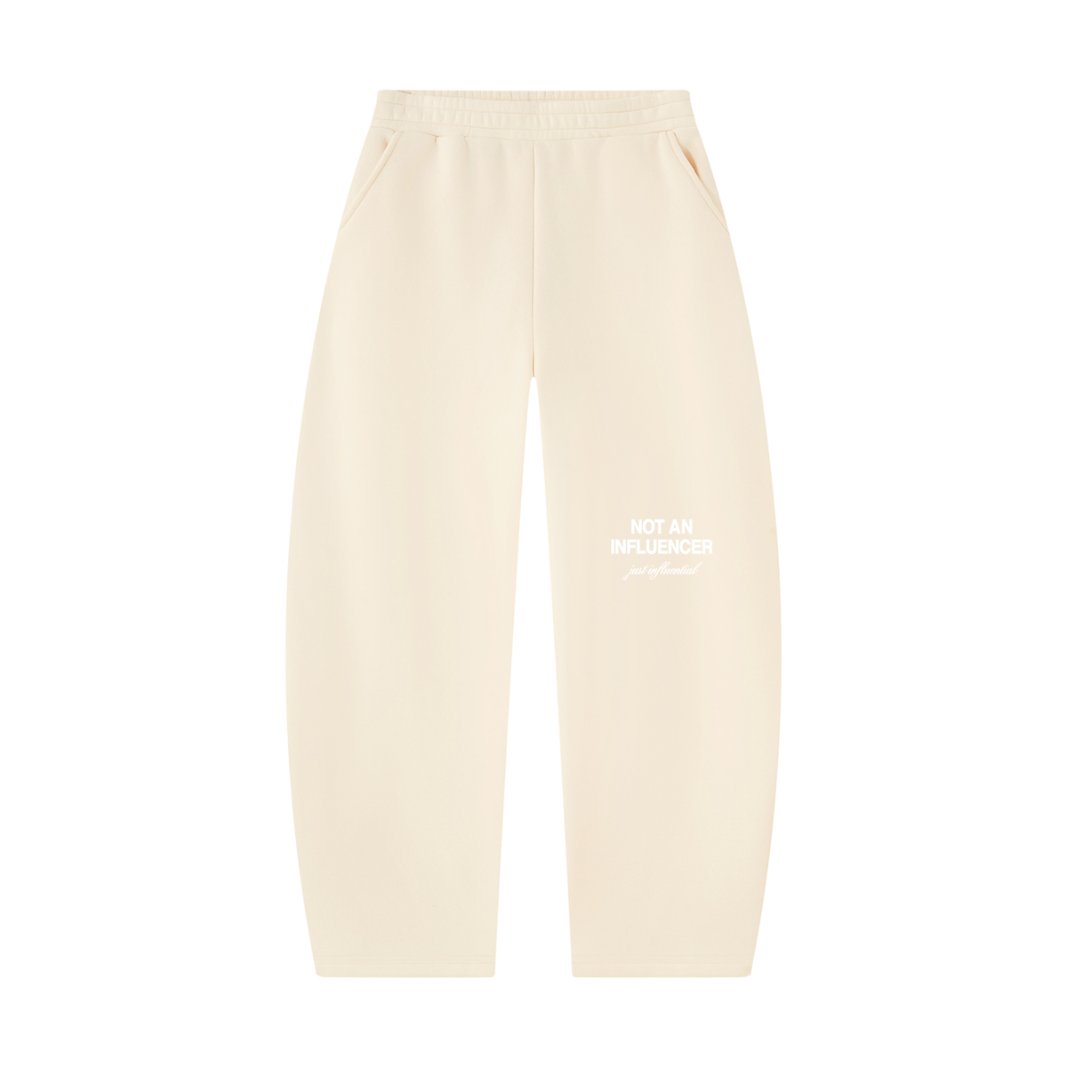 Trademark Cream Barrel Leg Sweatpants