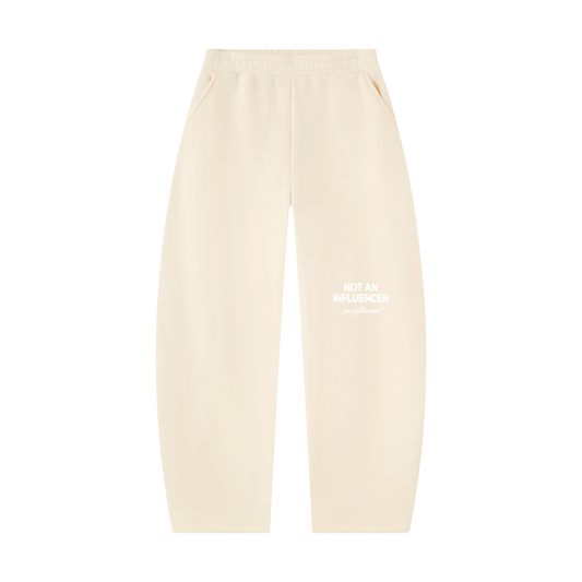 Trademark Cream Barrel Leg Sweatpants