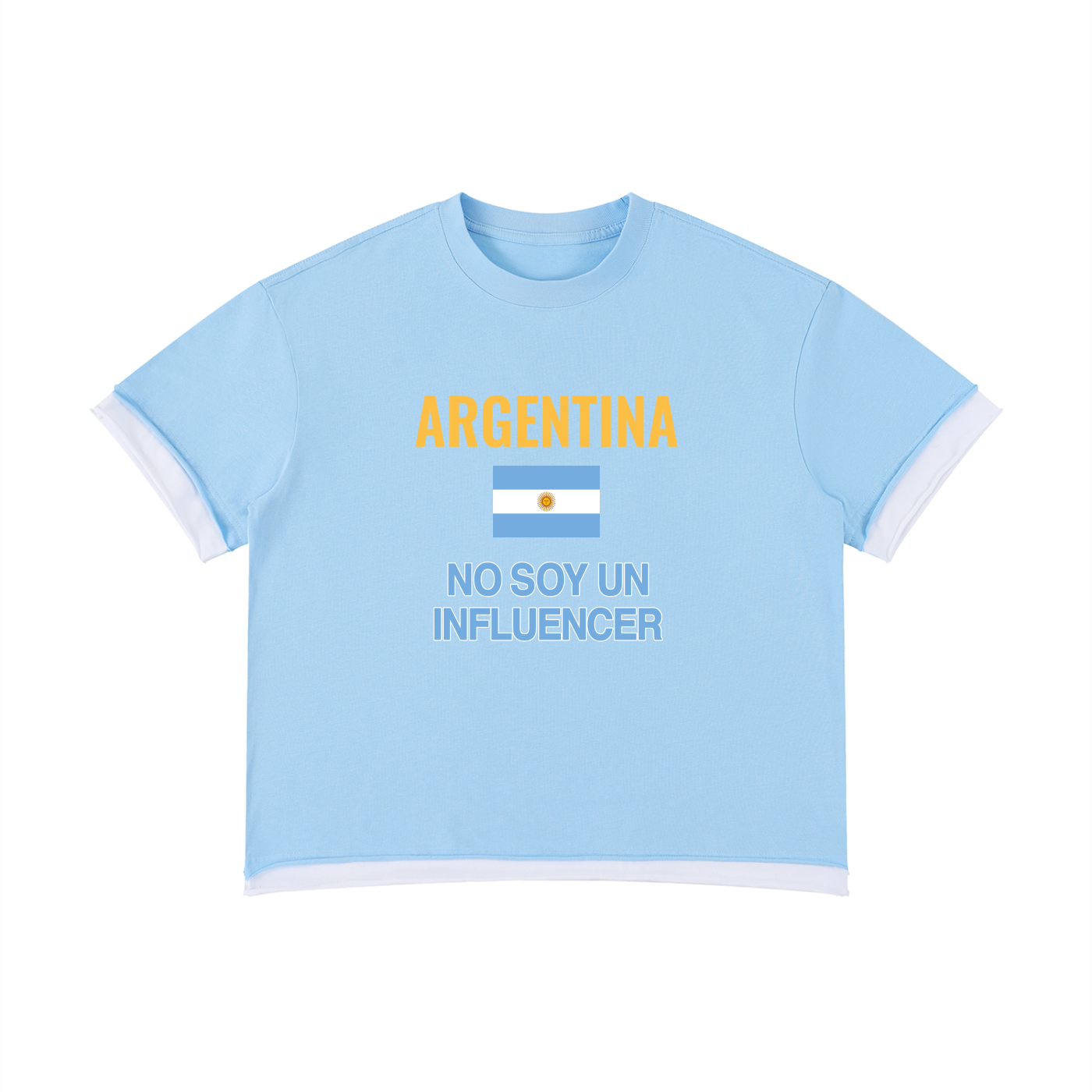 Argentina Boxy Color Block T-Shirt